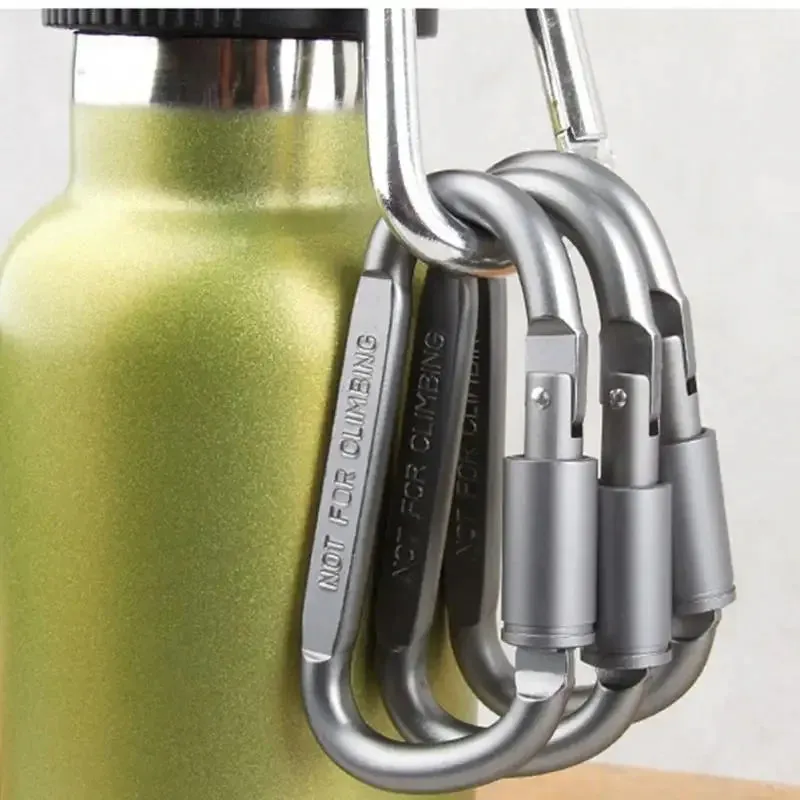 6pcs Carabiner Travel Kit Camping Equipment Aluminum Alloy Survival Gear Mountaineering Hook Camp Accessory