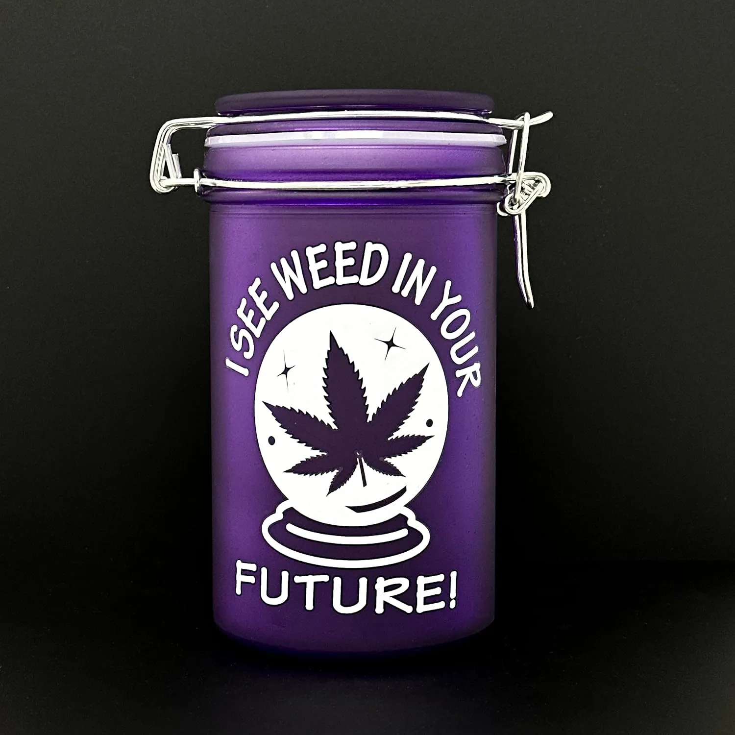 6" Glass Jar with Clamping Lid (I See Your Future)