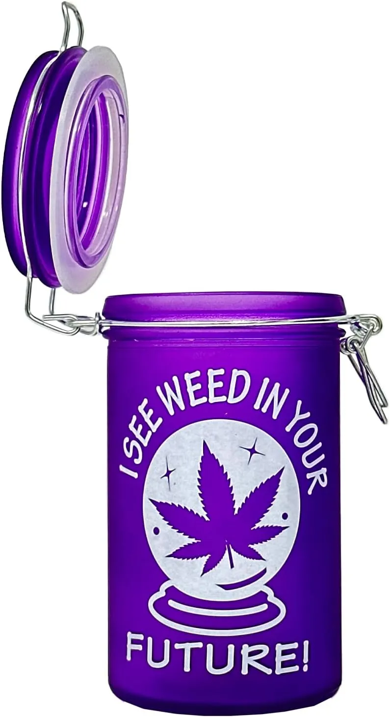 6" Glass Jar with Clamping Lid (I See Your Future)