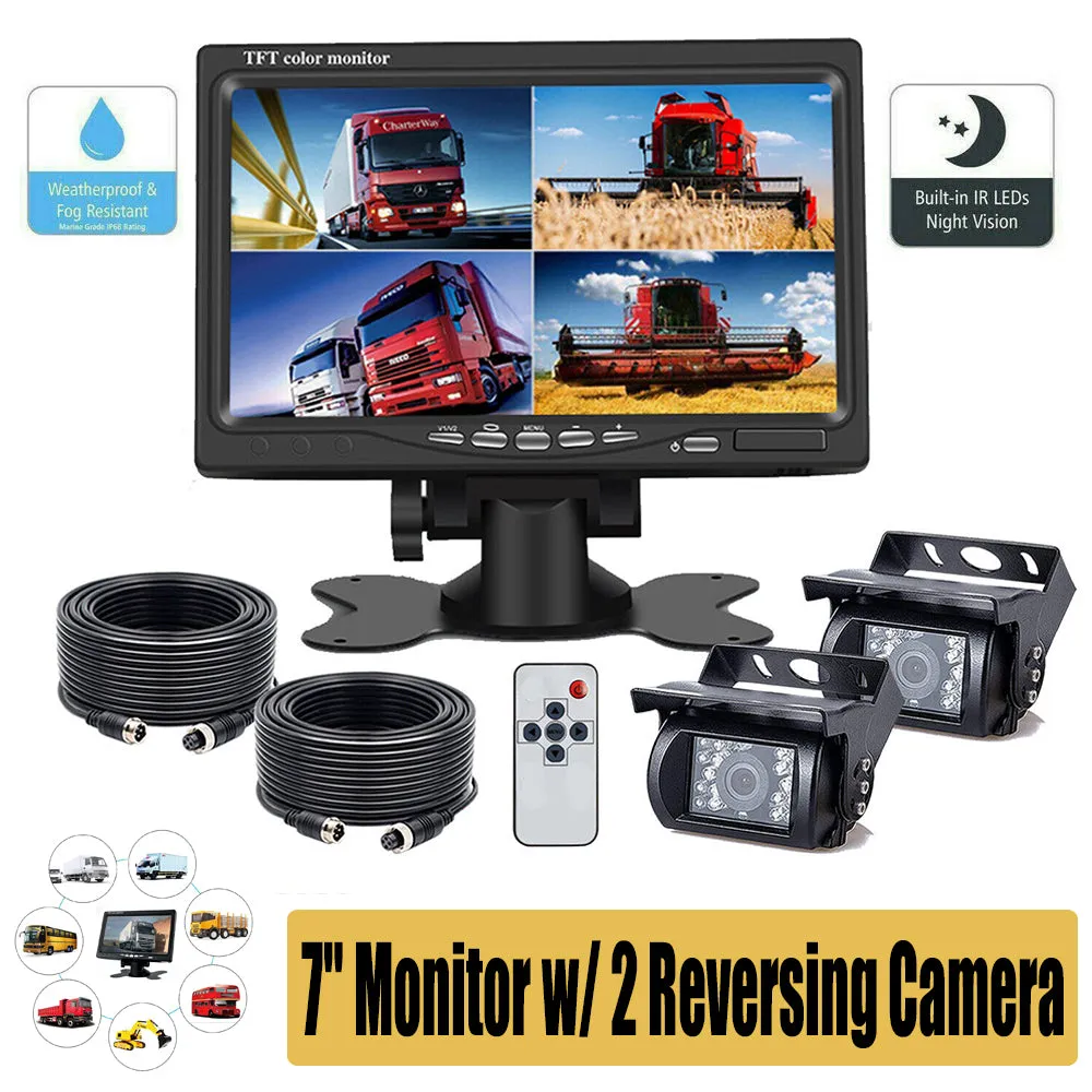 7'' Waterproof Monitor Reversing  Kit For Truck Caravan-TAS_Rural
