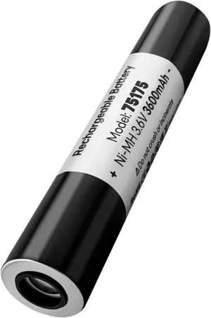 75175 Rechargeable Batteries, 3.6V 3600mAh Ni-MH Battery Compatible with Streamlight Stinger 75525 75810 75375 75300 75500 76000 76300, PolyStinger, Pelican M9, FL126 Flashlight (1 Pack)