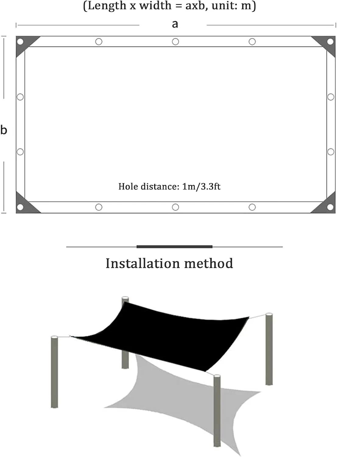 85% UV Resistant Anti-Aging White Sunblock Shade Cloth,Water and Air Permeable Mesh Tarp,Shade Netting with Grommets,Rope,Sun Shade Sail for Roof Courtyard Garden Fence (2x2m/6.6x6.6ft)