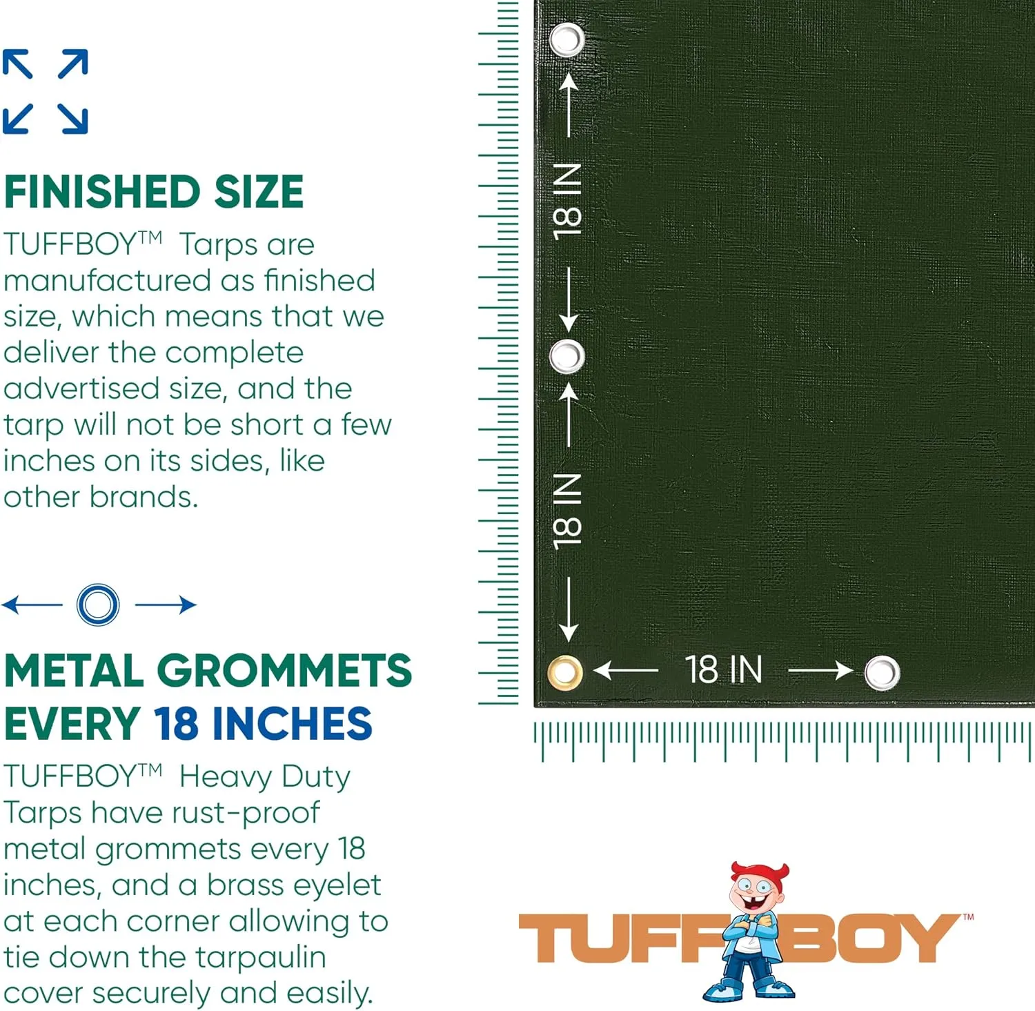 8x10 Waterproof Tarp – 8 MIL Heavy-Duty Poly Tarp Cover – Tear-Resistant, UV Resistant, Weatherproof, Multipurpose Tarpaulin for Camping, Roof, Patio, Pool, Boat, Car, Outdoor Protection