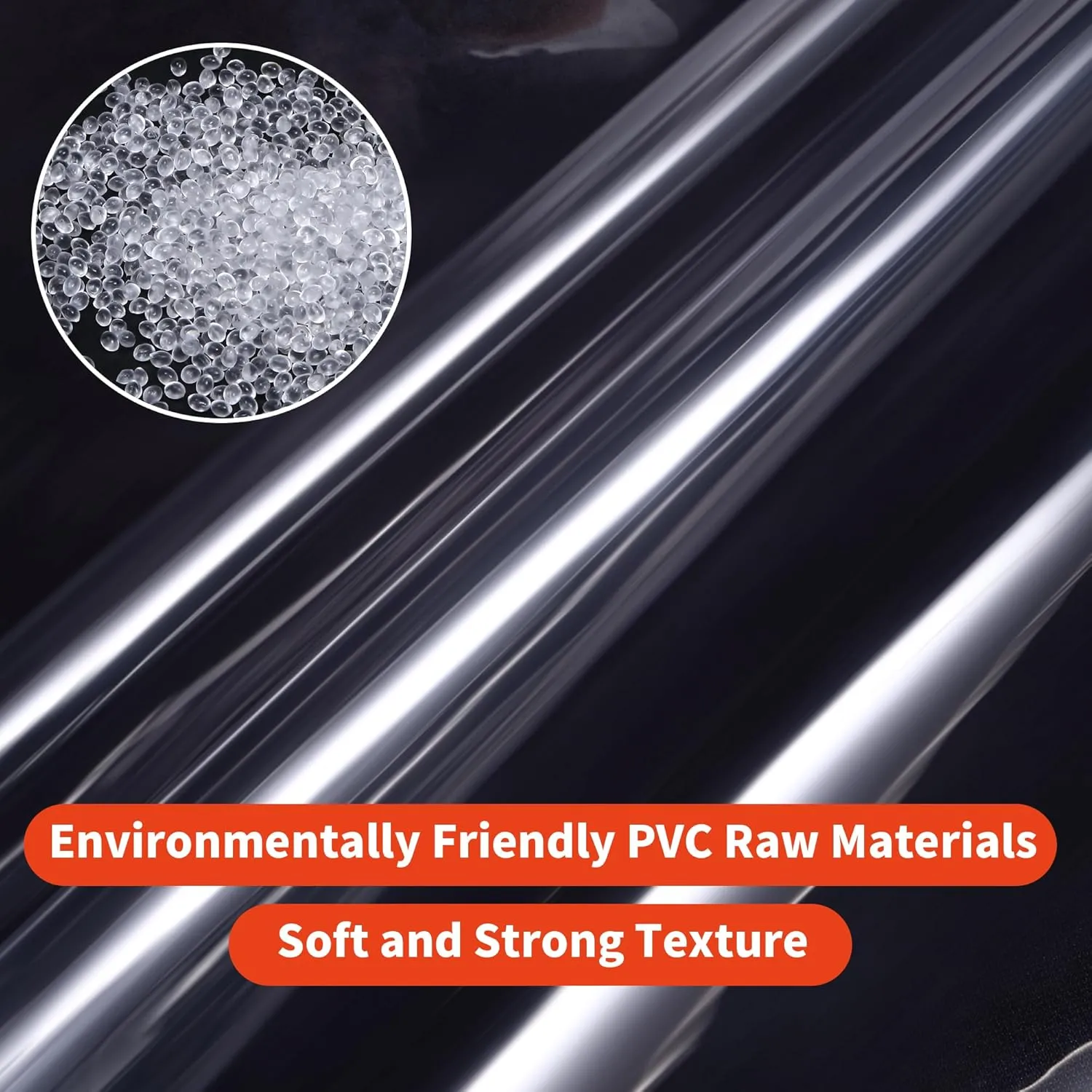 8'x16' 22Mil Heavy Duty Clear Vinyl PVC Waterproof Tarps,UV Resistant Glass Tarp Transparent Tarpaulin with Grommets,Cover for Plant Greenhouse Balcony Garden Pet Hutch Roof,Full Size