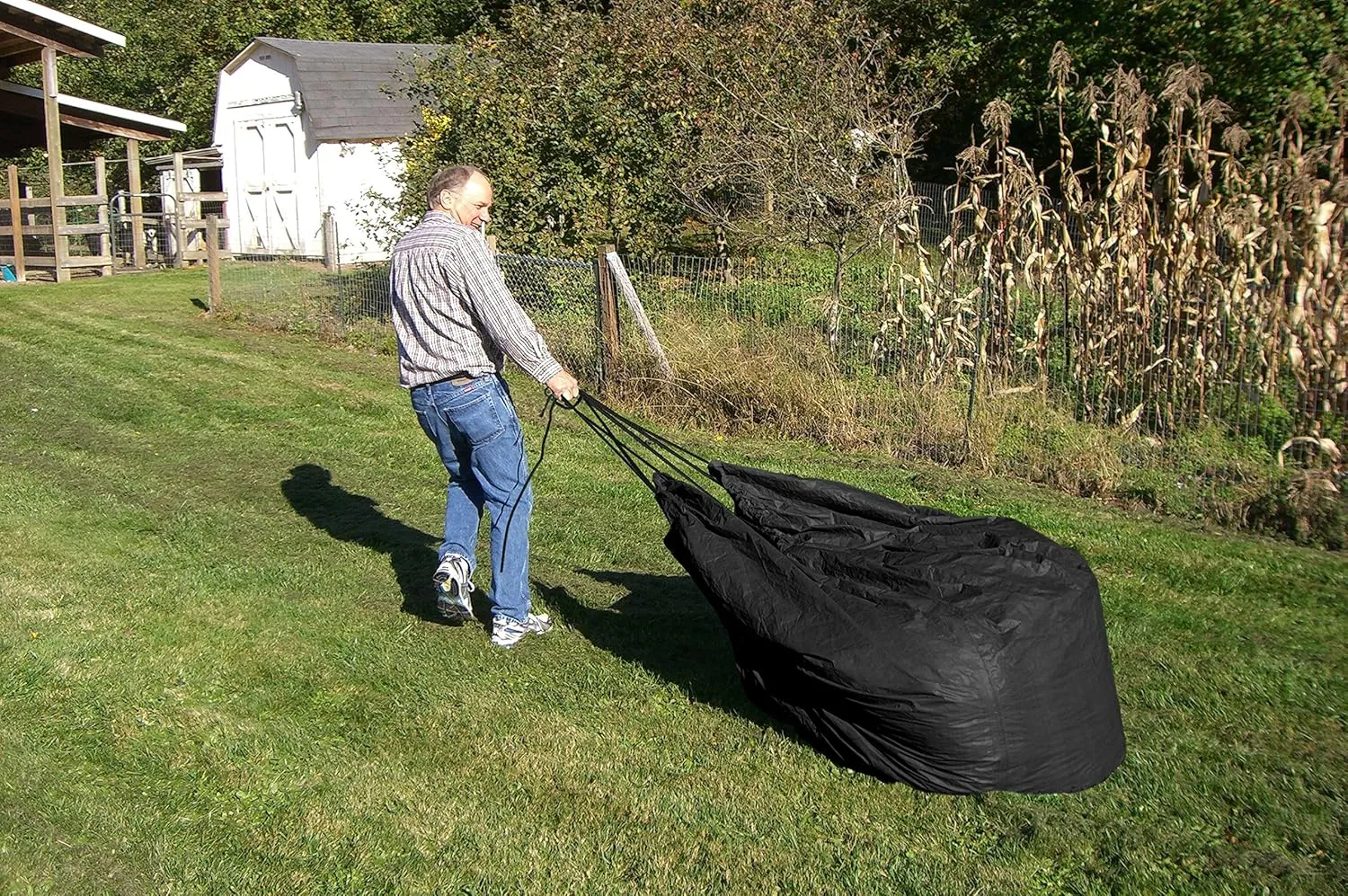 9' x 9' Dry Top Black Drawstring 8-mil Poly Tarp Item #500998