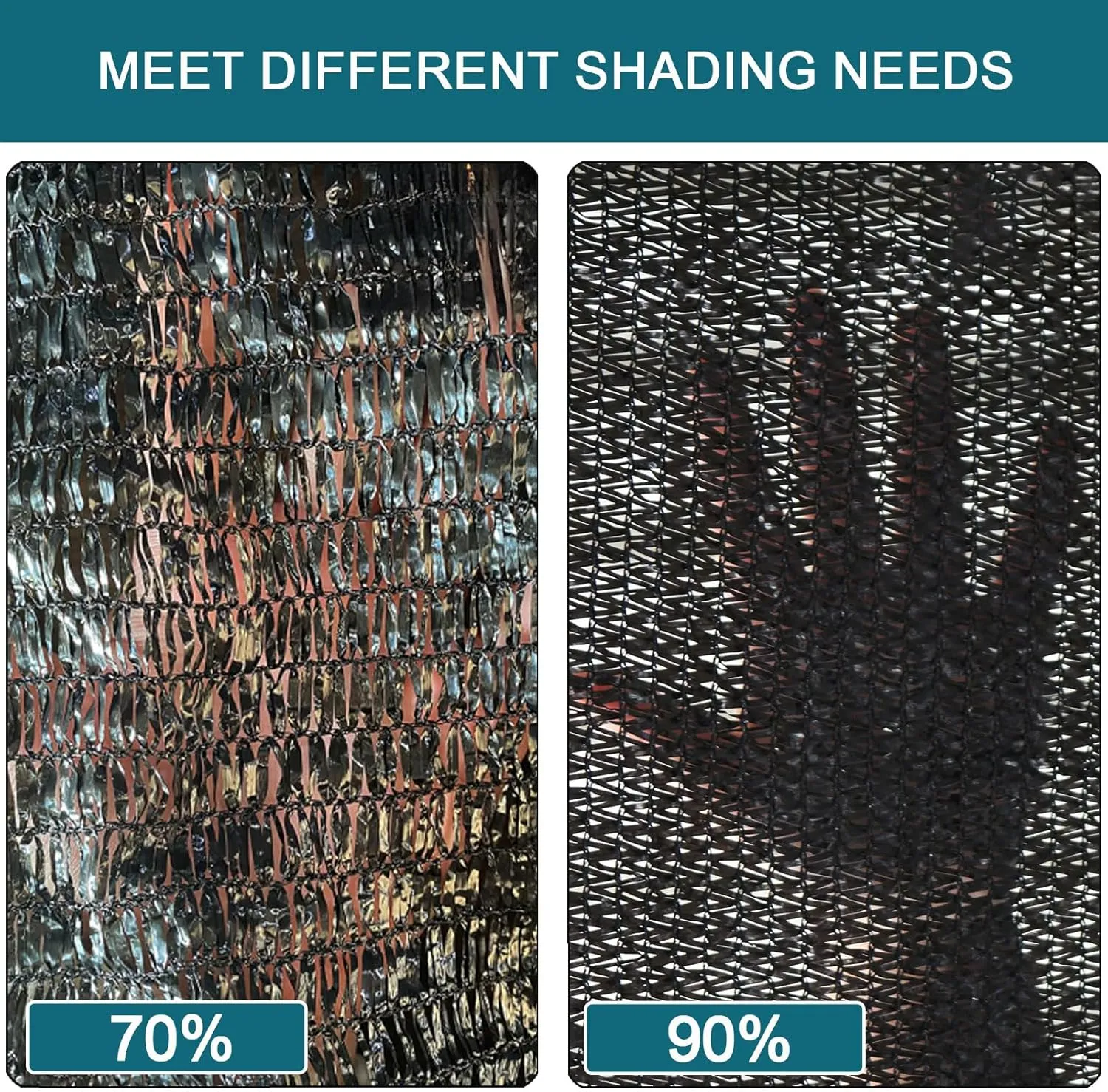 90% Shade Cloth, Resistant Sun Shade Net 10x10 FT Mesh Tarp with HDPE Material and Reinforced Grommets Shade Trap for Greenhouse, Plant, Pergola, Patio Sunshade,16x49ft/500x1500cm