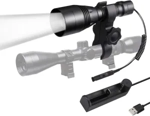 A8S Infrared Flashlight, Zoomable 850nm Hunting Light IR Illuminator for Night Vision Optics(Not a Regular Light,Must Use with Night Vision Devices)