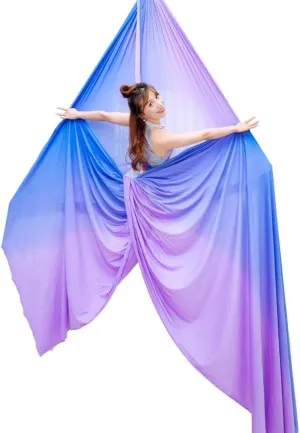 Aerial Silk 9 yards kit Low Stretch Durable Lavender Fabirc with Rigging Hardware for kids beginer Acrobatic Dance Aerial Yoga (9 yards, Lavender Purple)