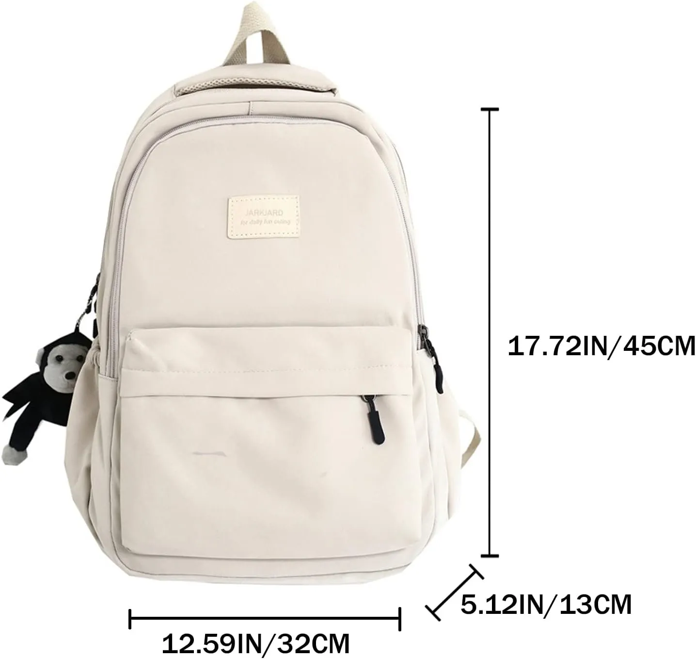 Aesthetic Backpack Cute Backpack for School College Backpack Large Capacity Bookbags for Girls Women Students Casual Travel Daypacks Solid Color(Pink)