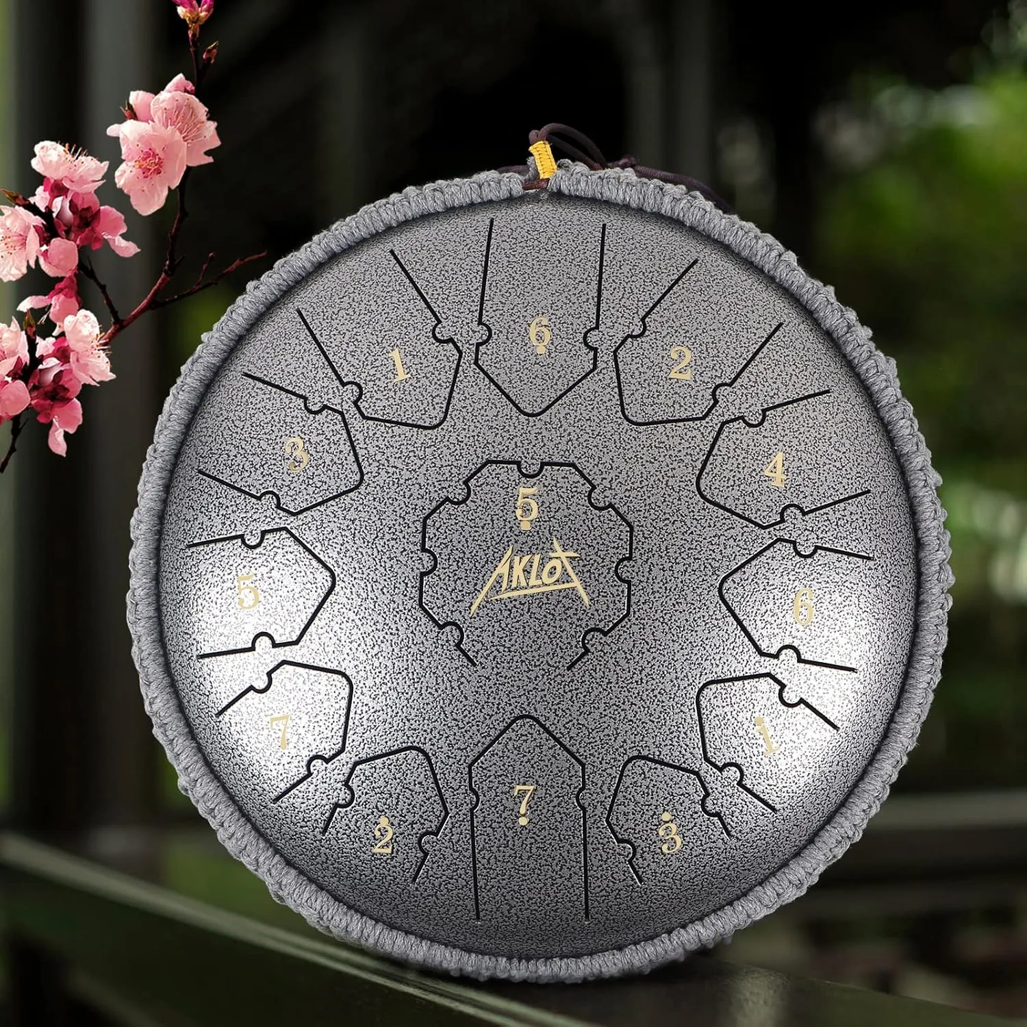 AKLOT Steel Tongue Drum - 12 Inches 13 Notes - Percussion Instruments - Hand Pan Drum with Music Book, Drum Mallets and Carry Bag…