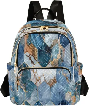 ALAZA Hexagonal Tile Small Backpack Purse for Women Travel Bag Lightweight Shoulder Bag Fashion Daypack