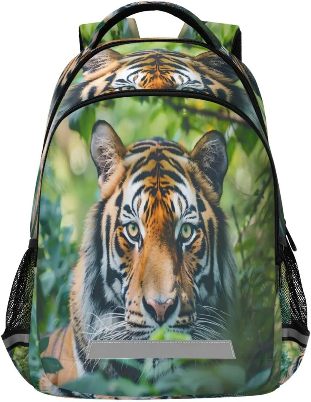 ALAZA Tiger in Jungle School Backpack for Girls & Boys, Kids Laptop Bookbag with Reflective Strip 17in