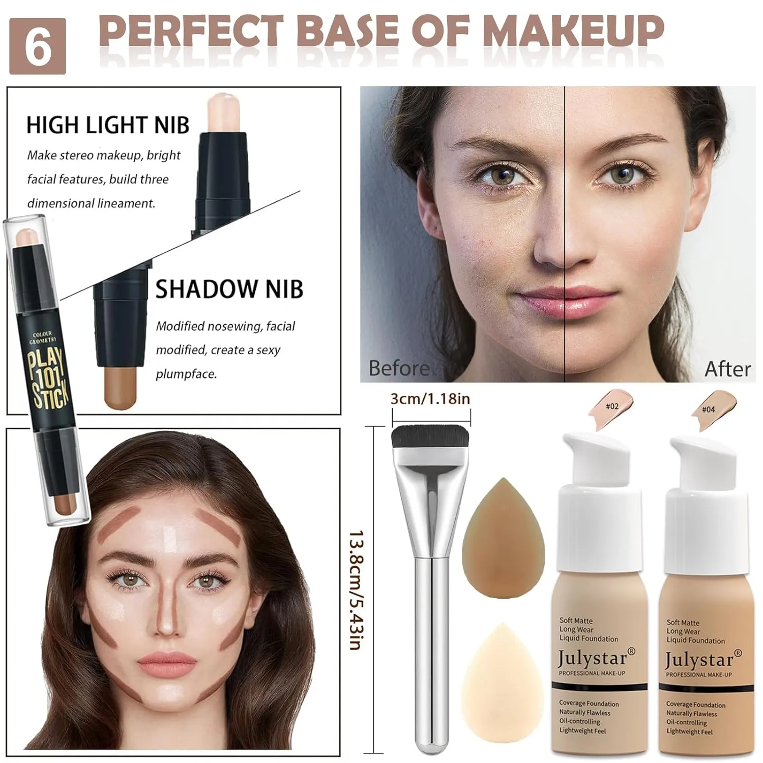 All in One Makeup Kit for Women & Teens - Full Cosmetics Kit with Everything for Beginners & Professionals - 12-Shimmer