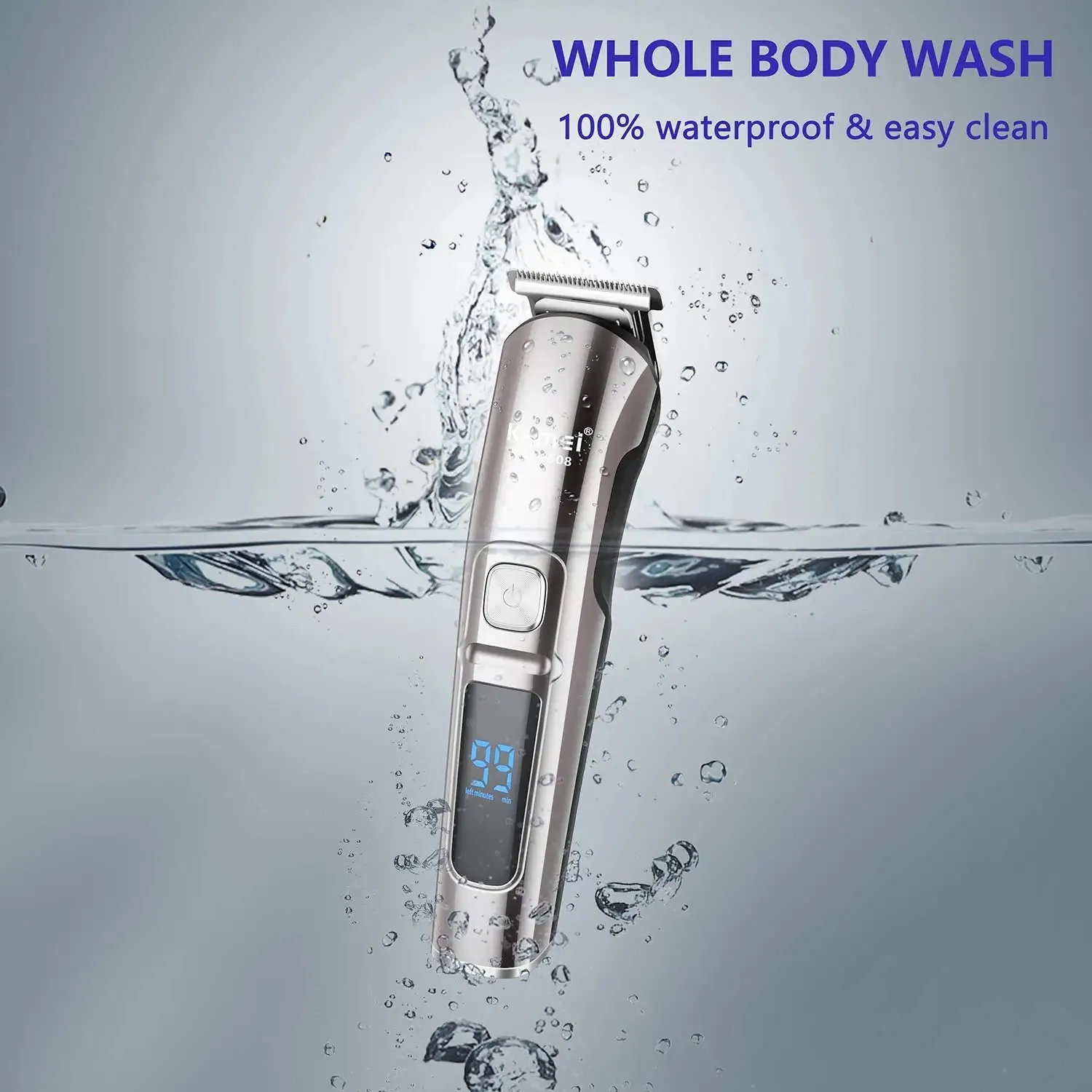 All-in-One Waterproof Men's Grooming Kit - Hair Trimmer & Clipper