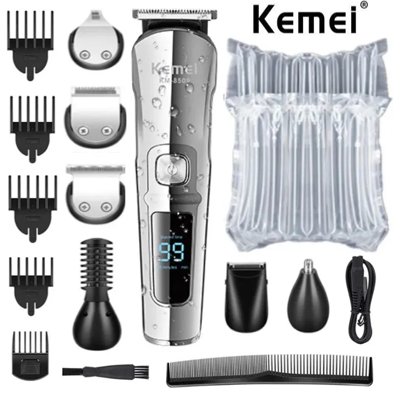 All-in-One Waterproof Men's Grooming Kit - Hair Trimmer & Clipper
