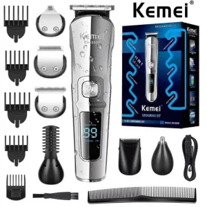 All-in-One Waterproof Men's Grooming Kit - Hair Trimmer & Clipper