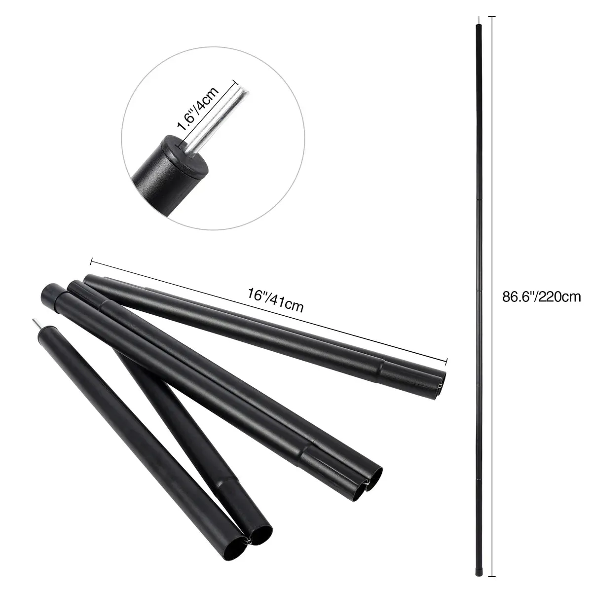 Aluminum Adjustable Telescoping Tarp Poles From Redcamp