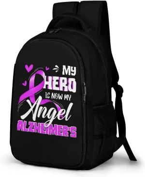 Alzheimer's Disease Awareness Backpack for Worker Teacher Business Hiking Travel Bag Shoulders Bag