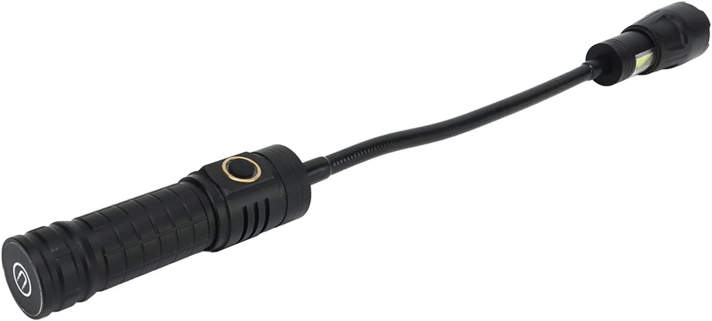 ANGGREK Flexible LED Flashlight, Magnetic Flexible Work Light Zoomable COB Side Light Type C Charging for Auto Repair