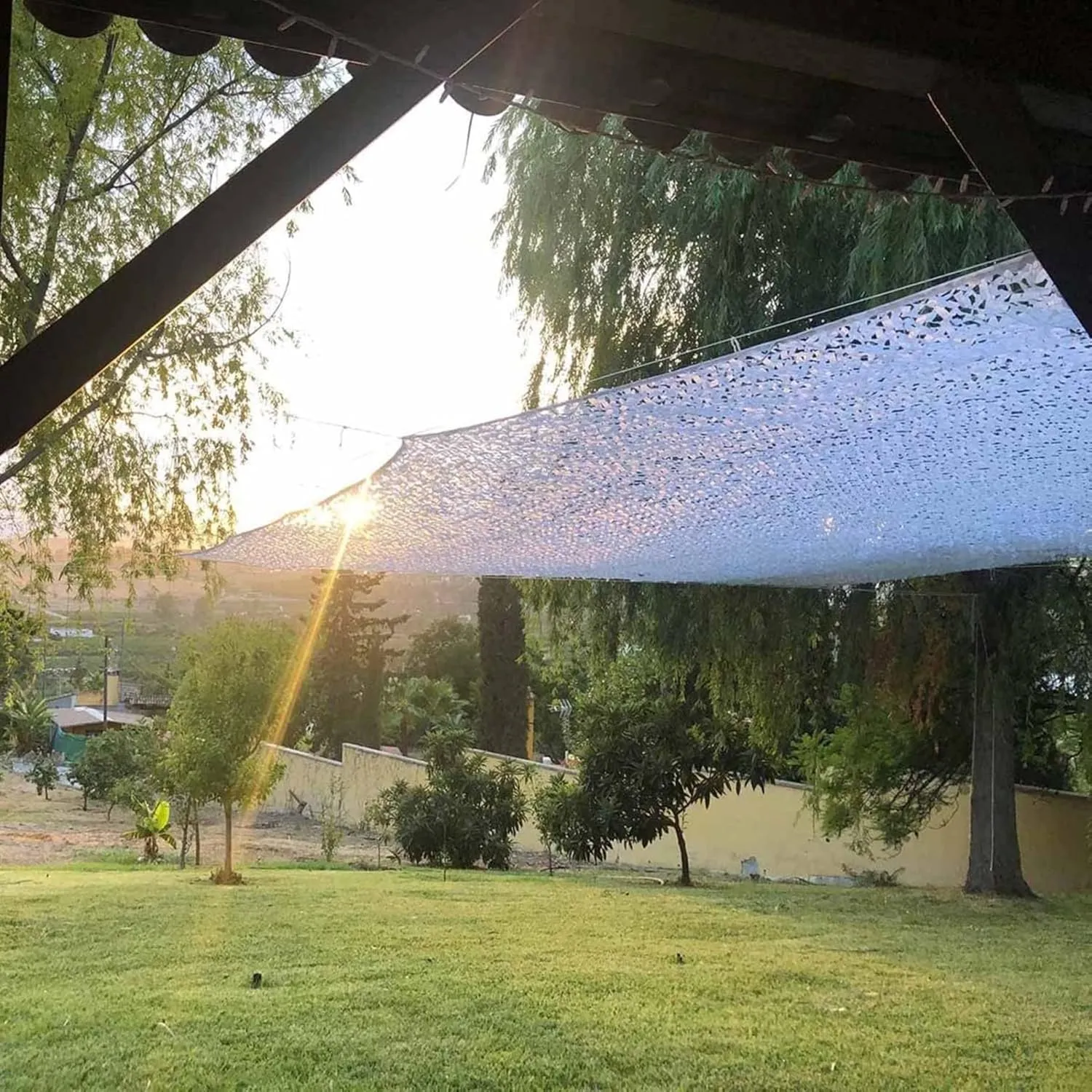 Anti-UV Camouflage Net,Breathable Camo Net,Quick Dry Mesh Tarp,Courtyards Sunblock Shade Net,Army Blinds Nets,for Camping,Backdrop Decoration,Hunting Shooting,6x7m(20 * 23ft)