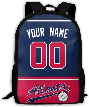 ANTKING Atlanta Backpack High capacity Custom Any Name and Any Number Gifts for Kids Men Fans