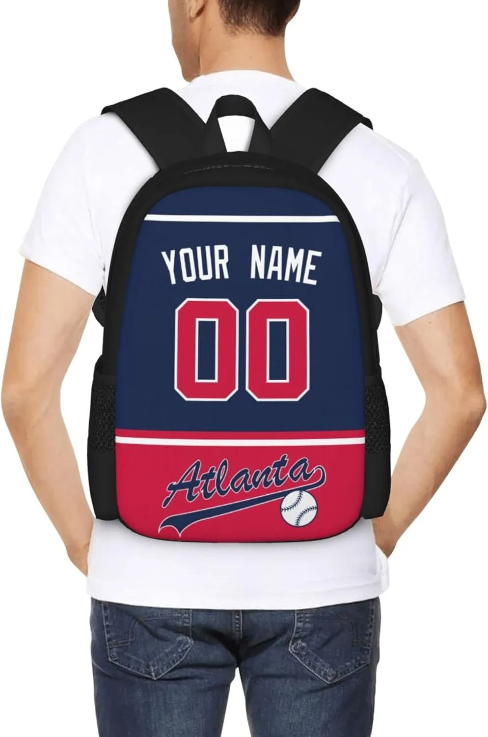 ANTKING Atlanta Backpack High capacity Custom Any Name and Any Number Gifts for Kids Men Fans