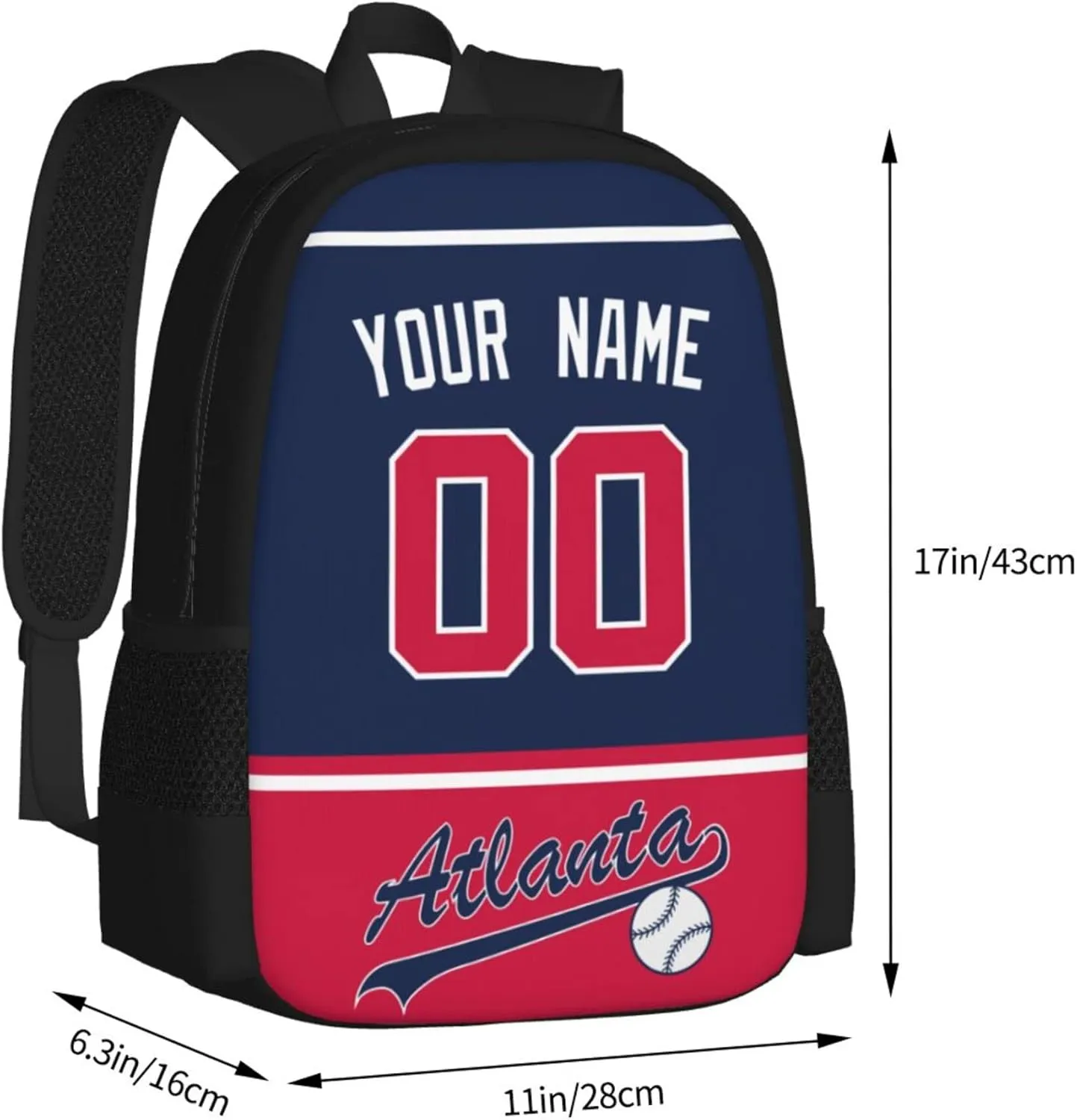 ANTKING Atlanta Backpack High capacity Custom Any Name and Any Number Gifts for Kids Men Fans