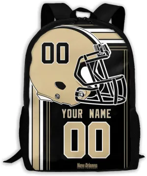 ANTKING New Orleans Backpack Customized High capacity Personalized Any Name and Number Fans Gifts for Kids Men