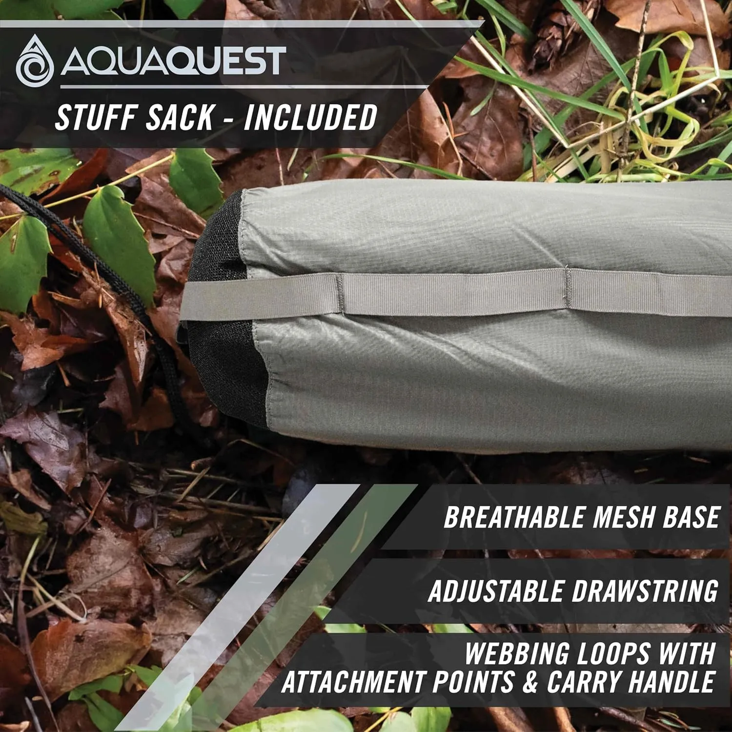 AquaQuest Safari Camping Tarp - Lightweight Durable Rain Fly - Waterproof Camping Essentials for Hiking, Backpacking & Hammock