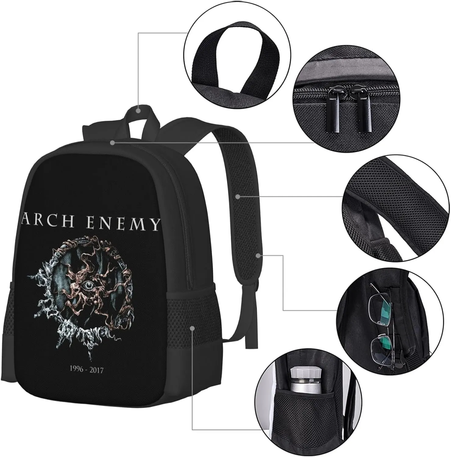 Arch Bridge Enemy School Backpack for Men Women College Bookbag Lightweight Backpack Casual Daypack