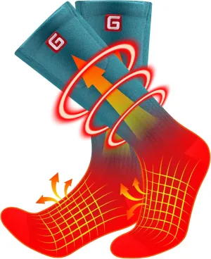 Autocastle 4000mAh Heated Socks Rechargeable Electric Battery Heated Stockings,Men Women Winter Warm Battery Powered Heat Insulated Sox Kit,Novelty Climb Hike Hunt Ski Cycle Foot Warmer,12Hours