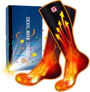 Autocastle Heated Socks for Men Women Rechargeable Battery Socks Electric Socks for Chilly Feet Winter Warm Thermal Socks Washable Unisex Foot Warmer for Hunting Skiing Motor Cycling