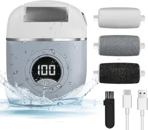 Automatic Callus Remover for Feet, Rechargeable Pedicure Tools for Feet, Electric Foot Callus Remover with 3 Roller Heads 2 Speed, Waterproof Foot File Perfect for Dead Hard Cracked Dry Skin