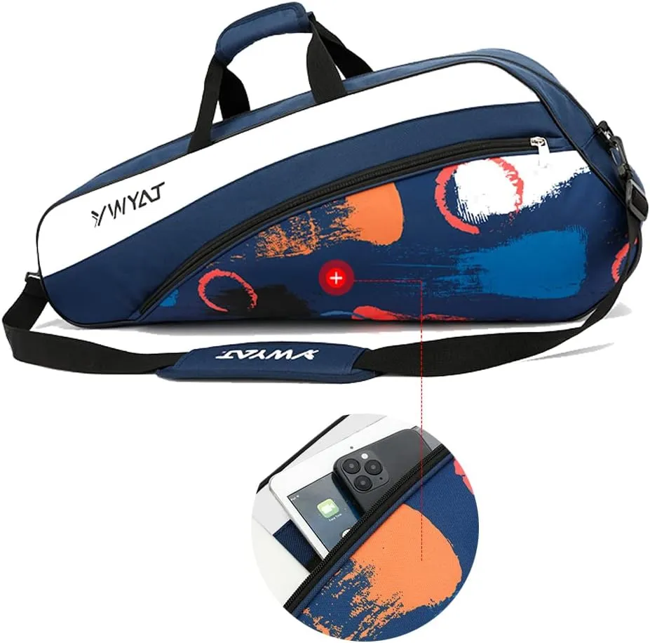 Badminton Tennis 3 Rackets Racquets Single Shoulder Bags for men women, Waterproof Badminton Squash Racquets Bag