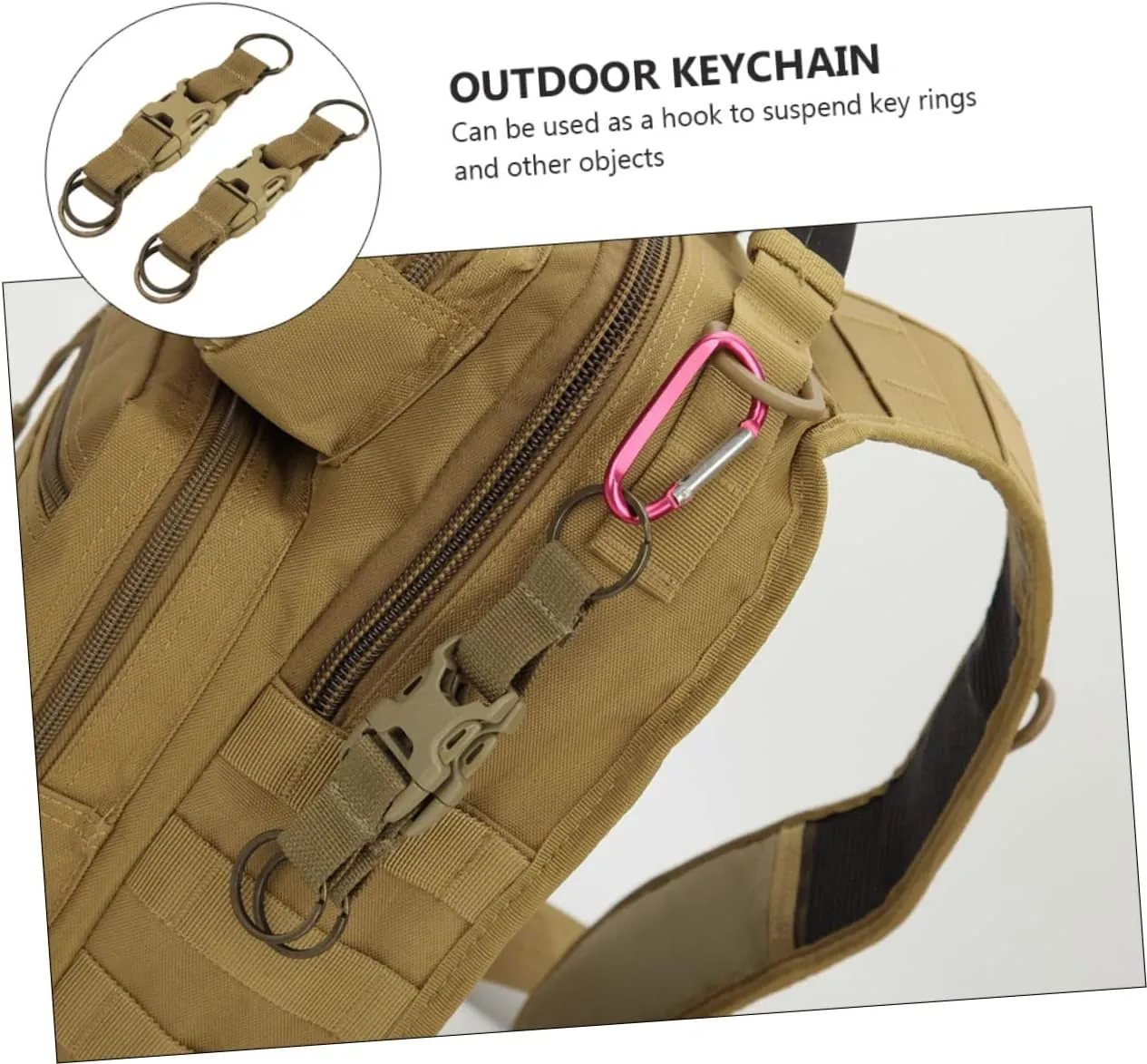 Bag Buckle Carabiner Ropes Straps Bungee Cords with Hooks S Hooks Awning Swing Phone Winch Tey Kit