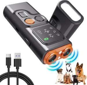 BarkGuard - Bark Guard Anti Barking Device for Dogs, Dog Bark Deterrent Device with LED Flashlight and HD Display, Double Head High Power Dog Behavior Correction Device, Stops Barking in Seconds