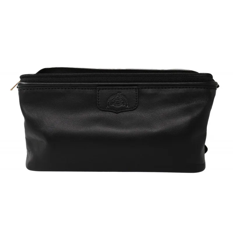 Baron & Buxton Leathergoods Dopp - Style 06952 Mens Lea Travel Kit - Black