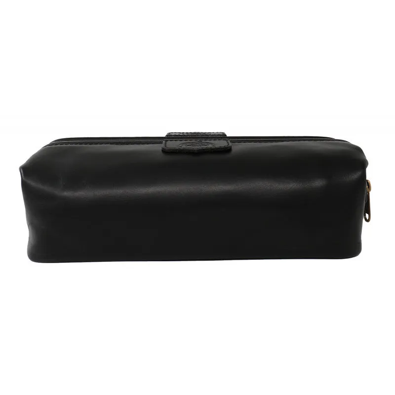 Baron & Buxton Leathergoods Dopp - Style 06952 Mens Lea Travel Kit - Black