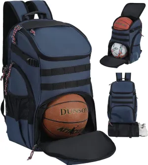 Basketball Backpack Men Fit Soccer Volleyball Multifunctional Sports Backpack Training Equipment Bag for Team School