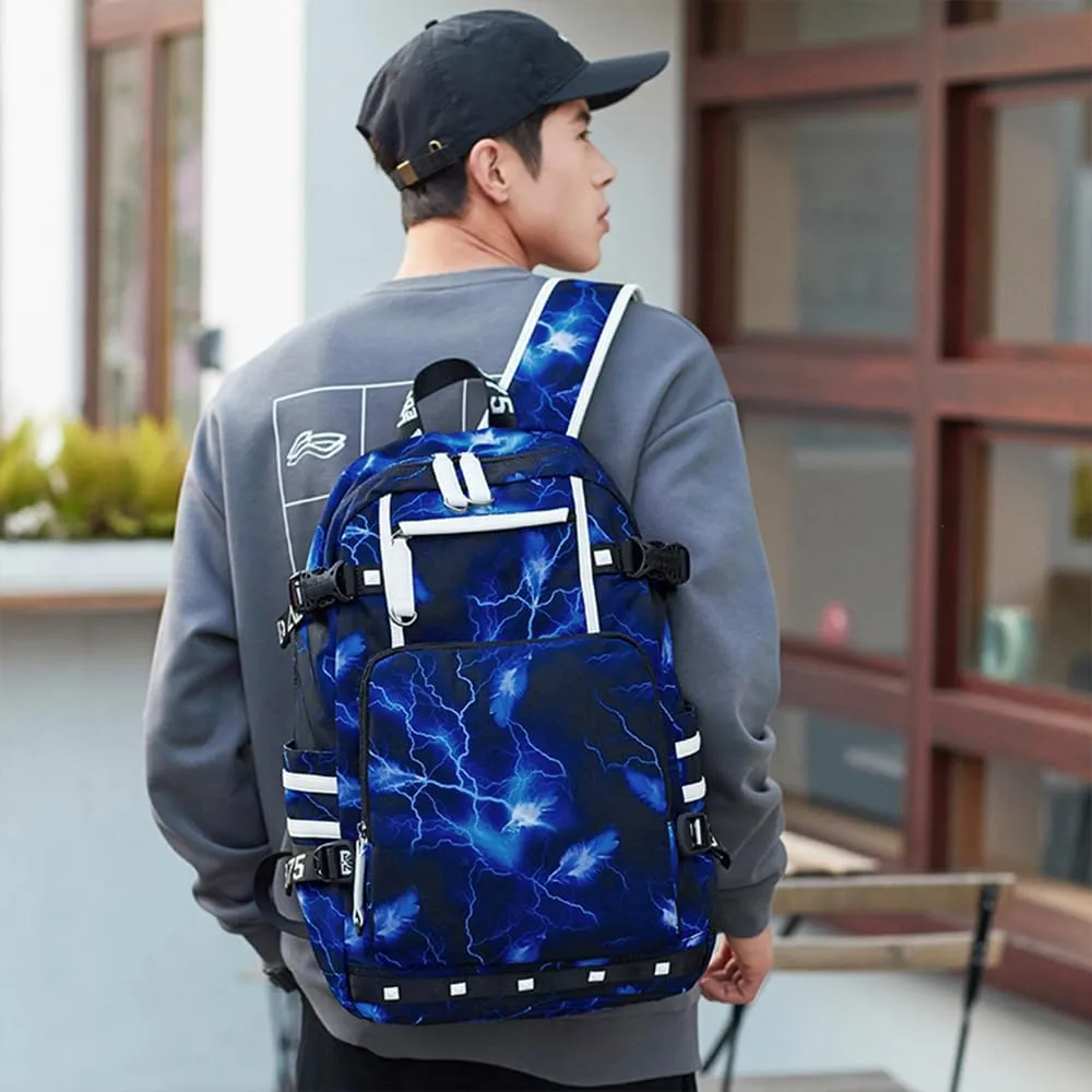 Basketball Star 23 Athletes Laptop Backpack Student Backpack Men Women Ultra Light Travel Bag (Blue1)