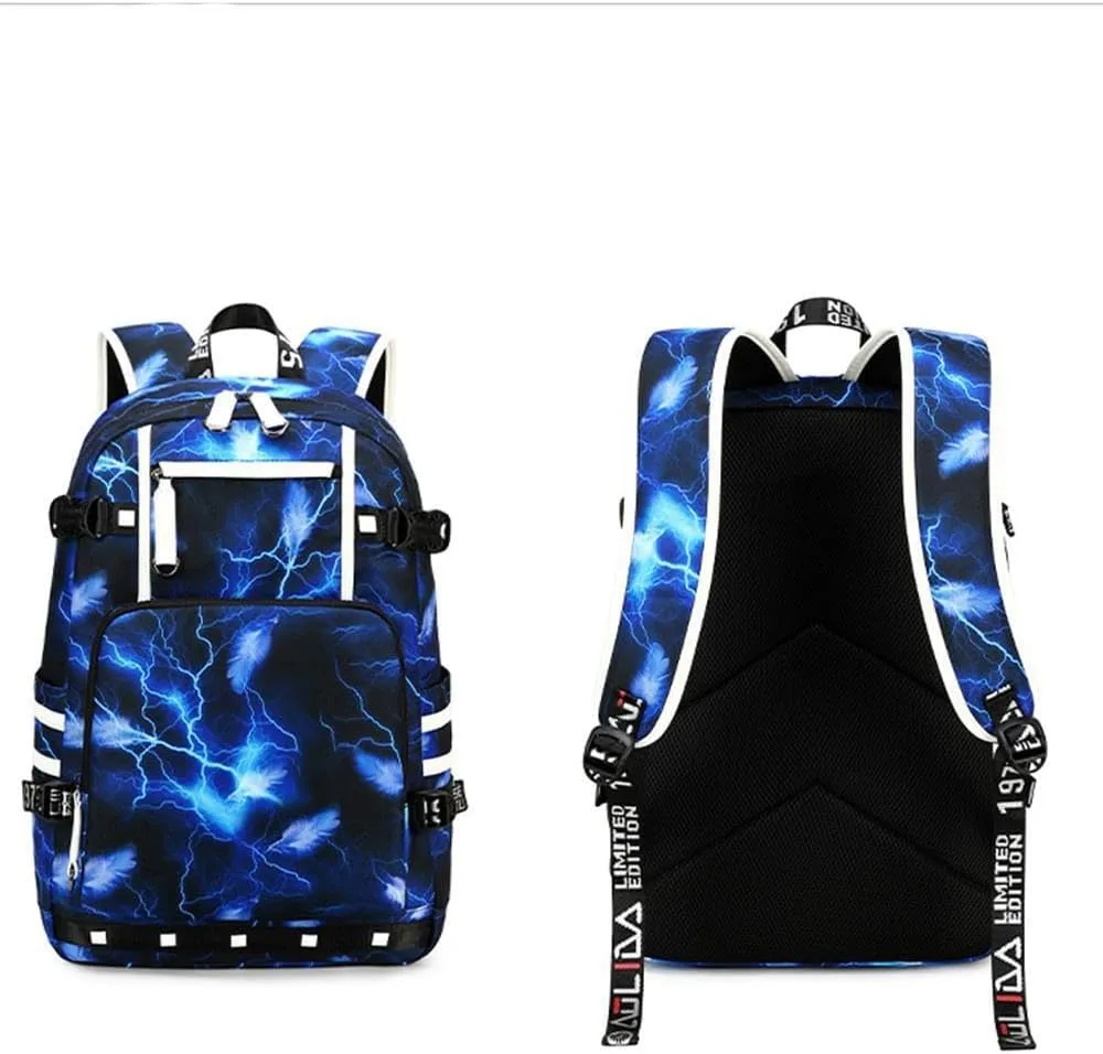 Basketball Star 23 Athletes Laptop Backpack Student Backpack Men Women Ultra Light Travel Bag (Blue1)