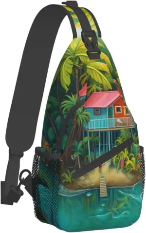 Beach Surfing Outdoor Cross-body Shoulder Bag, Unisex Backpack For Women Men Young Hiking Travel