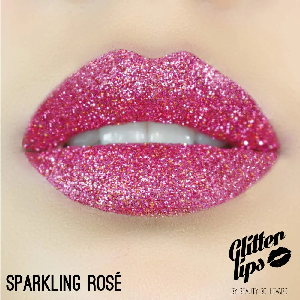 BeautyBlvd Glitter Lips | Glitter Lip Kit | Waterproof & Smudge Proof | Long Lasting | Cruelty Free (Sparkling Rose)