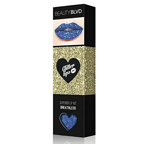 BeautyBlvd Glitter Lips | Glitter Lip Kit | Waterproof & Smudge Proof | Long Lasting | Cruelty Free (Sparkling Rose)