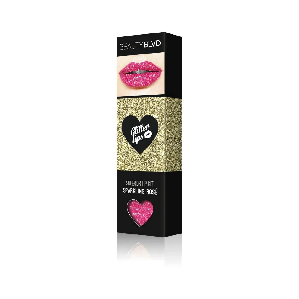 BeautyBlvd Glitter Lips | Glitter Lip Kit | Waterproof & Smudge Proof | Long Lasting | Cruelty Free (Sparkling Rose)