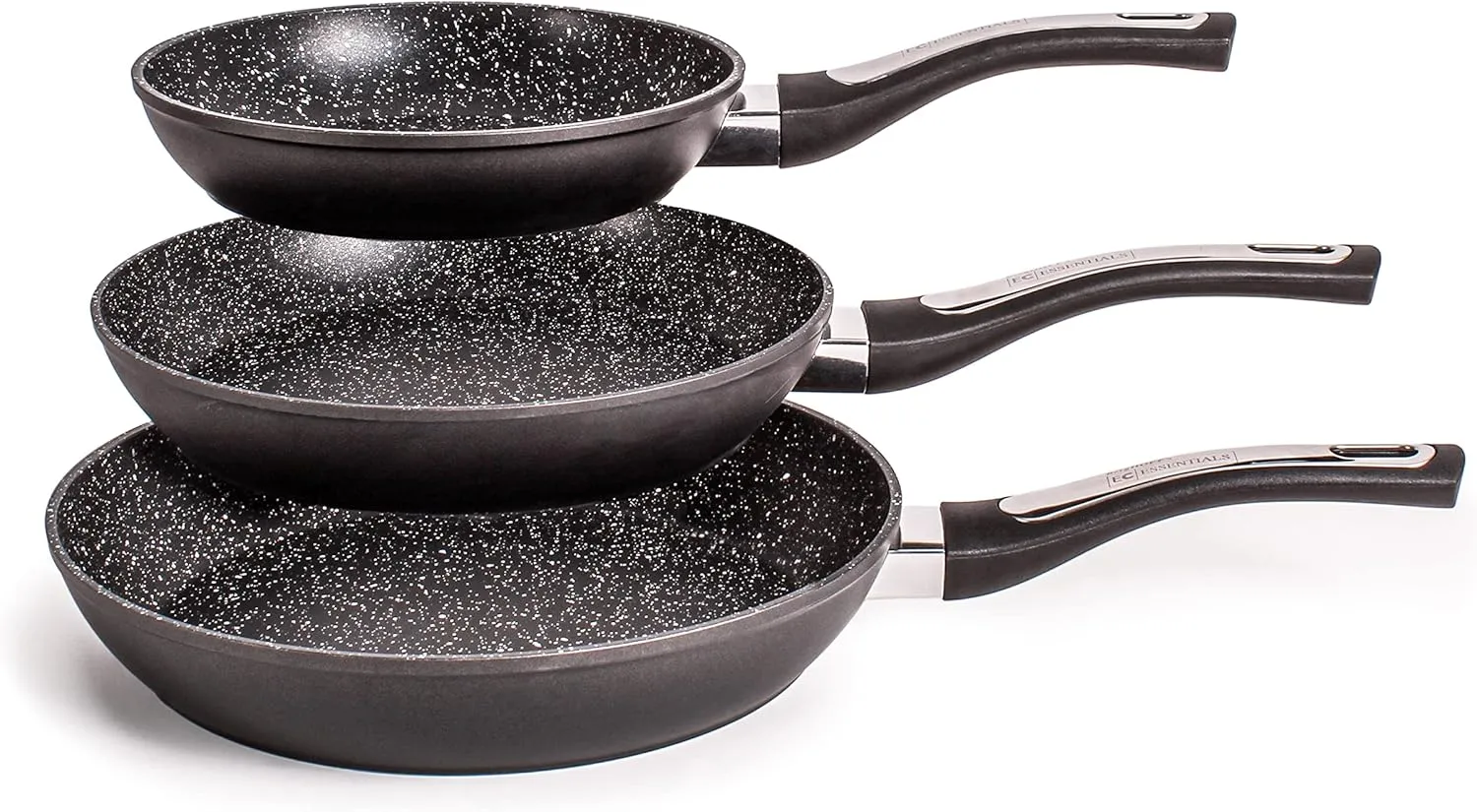 Berghoff Essentials 3Pc Non-stick Fry Pan Set, Ferno-Green, 100% Non-Toxic, Free of PFOA, Lead & Cadmium Coating, Induction Cooktop Ready, Stay-cool Handle, Even Heat