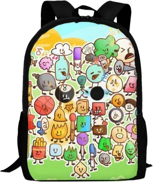 Bfdi-Battle for Dream-Island Backpack,3d Print Laptop Backpack Lightweight Casual Daypack Bookbag 16.5 In, 17 Inch