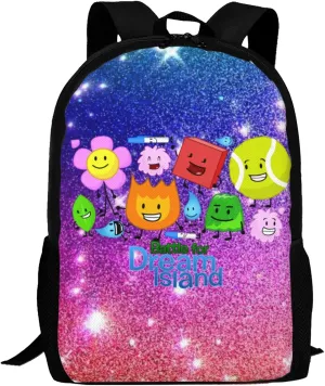 Bfdi-Battle for Dream-Island Backpack,3d Print Laptop Backpack Lightweight Casual Daypack Bookbag Multi-Function Travel Backpack 16.5 In
