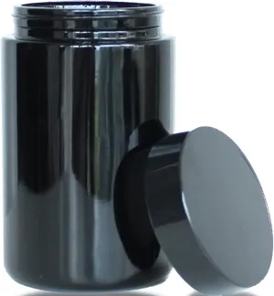 Black Glass Airtight Storage Container Jar 300ml with UV Protection for Spice Coffee
