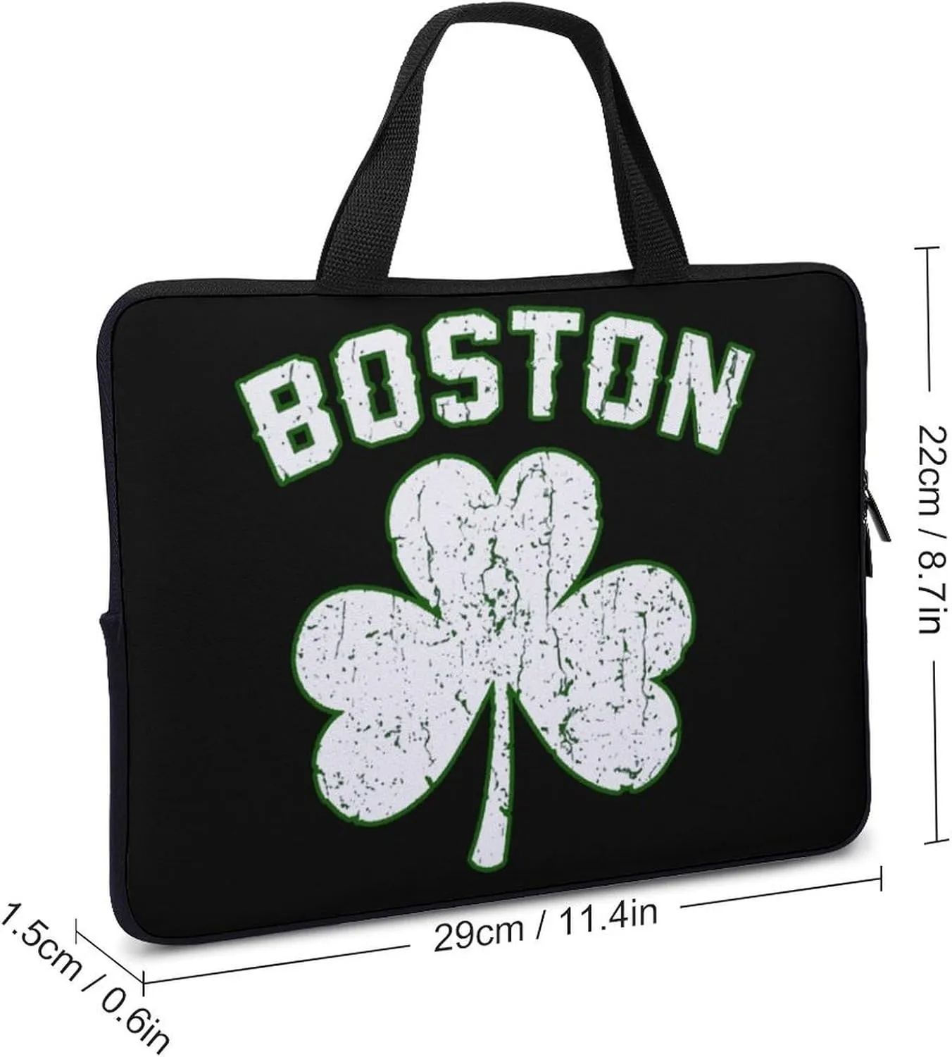 Boston Shamrocks Carrying Laptop Bag Slim Briefcase Computer Case Business Handbag Backpack